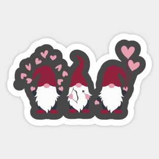 Gnomes Love Heart Gift for Valentine Sticker